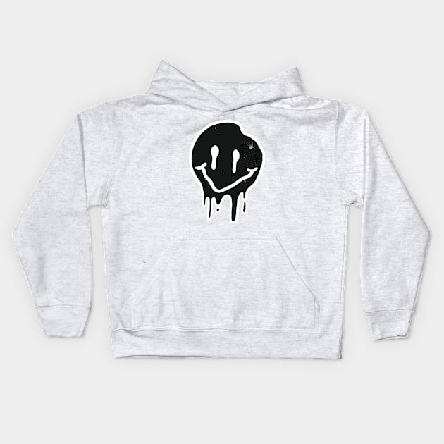 Smile black Kids Hoodie by warantornstore